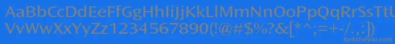 フォントOceansansstdBookext – 青い背景に灰色の文字