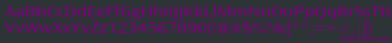Шрифт OceansansstdBookext – фиолетовые шрифты на чёрном фоне