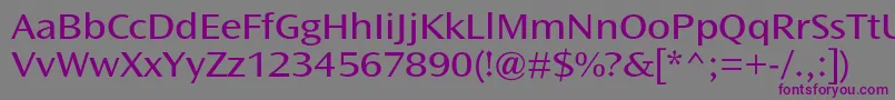 OceansansstdBookext Font – Purple Fonts on Gray Background