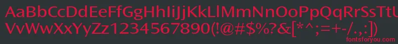 OceansansstdBookext Font – Red Fonts on Black Background