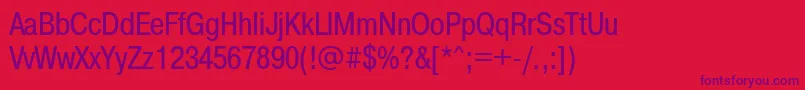 Pragmaticacondcftt Font – Purple Fonts on Red Background