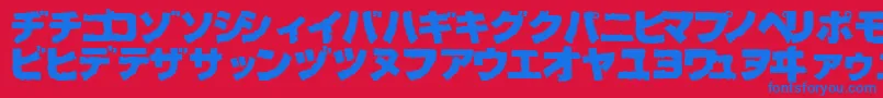 フォントBogBl – 赤い背景に青い文字