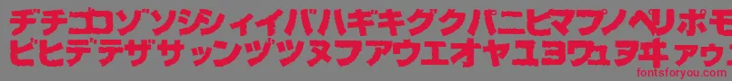 BogBl Font – Red Fonts on Gray Background