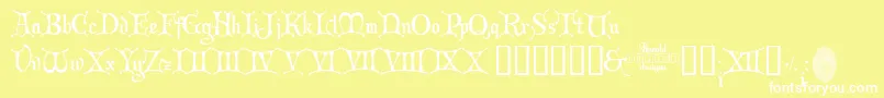 Chric2 Font – White Fonts on Yellow Background