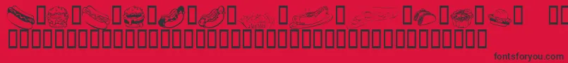 KrFastFood Font – Black Fonts on Red Background