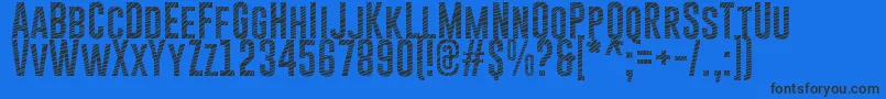 GoboldCuts Font – Black Fonts on Blue Background