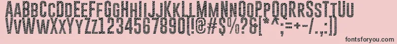 GoboldCuts Font – Black Fonts on Pink Background
