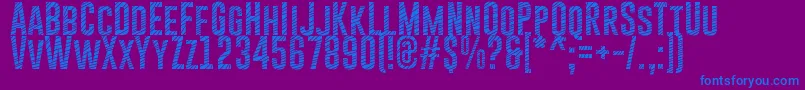 GoboldCuts Font – Blue Fonts on Purple Background