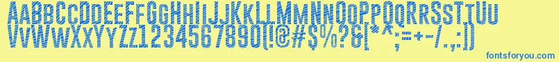 GoboldCuts Font – Blue Fonts on Yellow Background