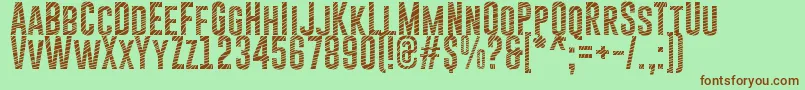 GoboldCuts Font – Brown Fonts on Green Background