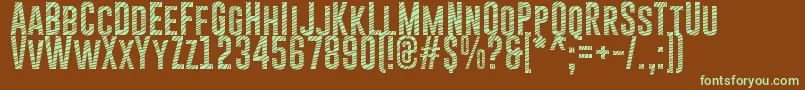 GoboldCuts Font – Green Fonts on Brown Background