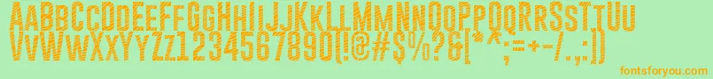 GoboldCuts Font – Orange Fonts on Green Background