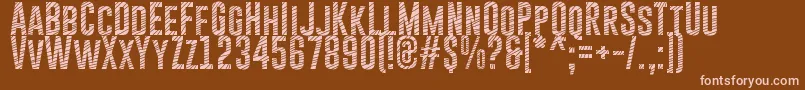 GoboldCuts Font – Pink Fonts on Brown Background