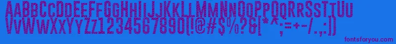 GoboldCuts Font – Purple Fonts on Blue Background