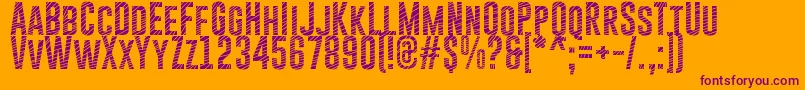 GoboldCuts Font – Purple Fonts on Orange Background
