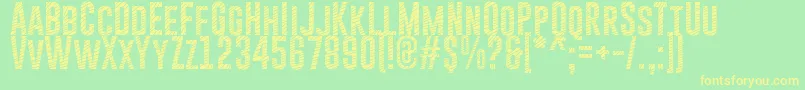 GoboldCuts Font – Yellow Fonts on Green Background