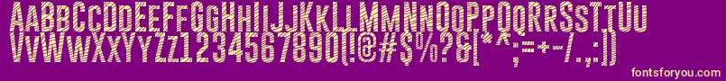 GoboldCuts Font – Yellow Fonts on Purple Background