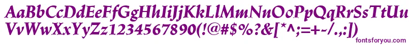 LinotypeTrajanusBlackitalic-Schriftart – Violette Schriften