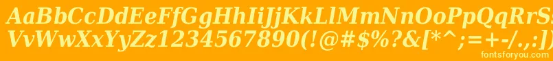 More about Dejavuserifcondensed Bolditalic Font Dejavuserifcondensed Bolditalic Font – Yellow Fonts on Orange Background