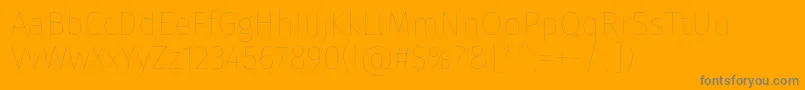 FirasansEight Font – Gray Fonts on Orange Background