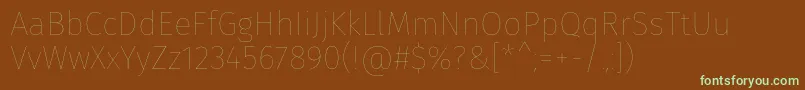 Шрифт FirasansEight – зелёные шрифты на коричневом фоне