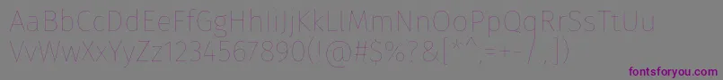 Шрифт FirasansEight – фиолетовые шрифты на сером фоне