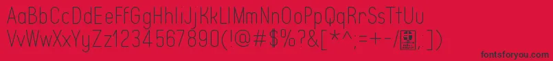 TypoQuikThinDemo Font – Black Fonts on Red Background