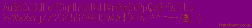 TypoQuikThinDemo Font – Brown Fonts on Purple Background