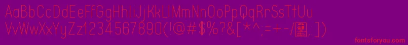 TypoQuikThinDemo Font – Red Fonts on Purple Background