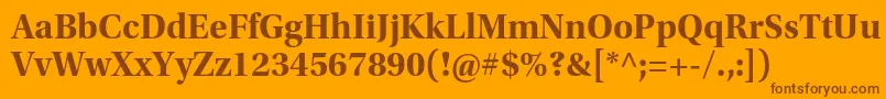 UtopiastdBoldsubh Font – Brown Fonts on Orange Background