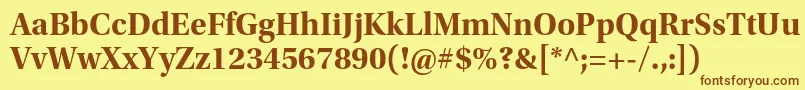 UtopiastdBoldsubh Font – Brown Fonts on Yellow Background