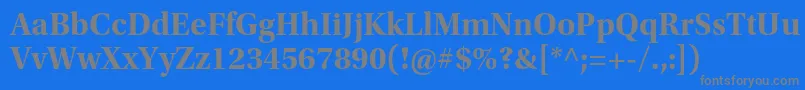 UtopiastdBoldsubh Font – Gray Fonts on Blue Background