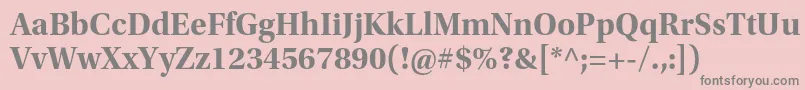 UtopiastdBoldsubh Font – Gray Fonts on Pink Background
