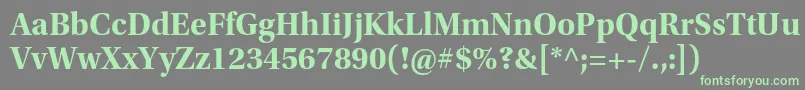 UtopiastdBoldsubh Font – Green Fonts on Gray Background