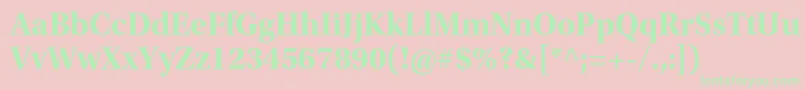 UtopiastdBoldsubh-Schriftart – Grüne Schriften auf rosa Hintergrund