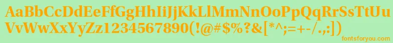 UtopiastdBoldsubh Font – Orange Fonts on Green Background