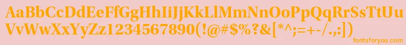 UtopiastdBoldsubh Font – Orange Fonts on Pink Background