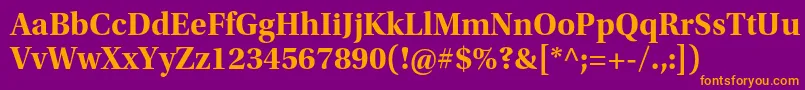 UtopiastdBoldsubh Font – Orange Fonts on Purple Background