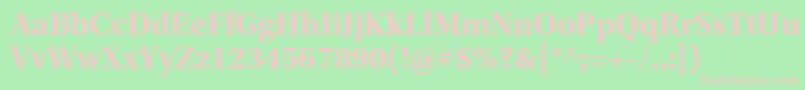 UtopiastdBoldsubh Font – Pink Fonts on Green Background