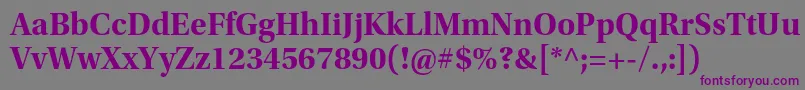 UtopiastdBoldsubh Font – Purple Fonts on Gray Background