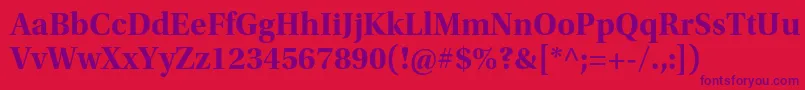 UtopiastdBoldsubh Font – Purple Fonts on Red Background