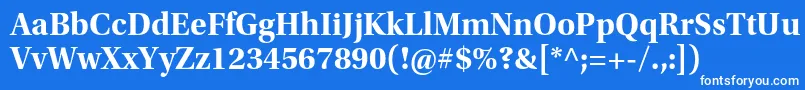 UtopiastdBoldsubh Font – White Fonts on Blue Background