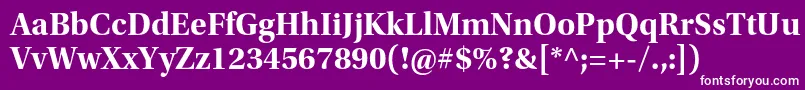 UtopiastdBoldsubh Font – White Fonts on Purple Background