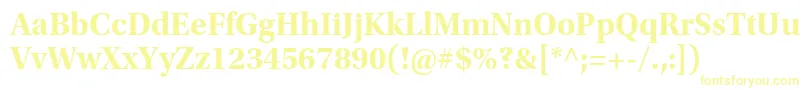 UtopiastdBoldsubh Font – Yellow Fonts on White Background
