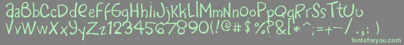Rafa Font – Green Fonts on Gray Background