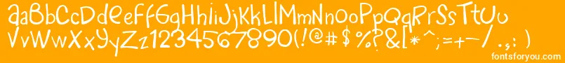 Rafa Font – White Fonts on Orange Background