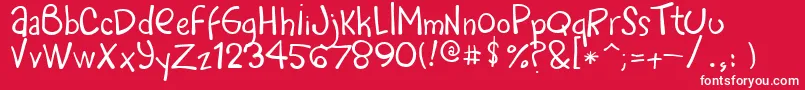 Rafa Font – White Fonts on Red Background