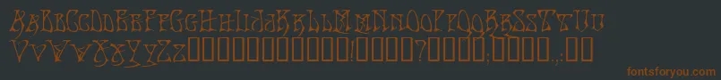 Badacid Font – Brown Fonts on Black Background