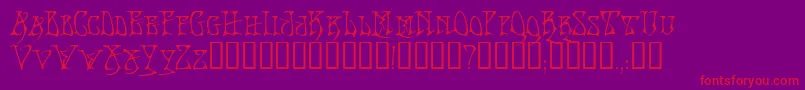 Badacid Font – Red Fonts on Purple Background