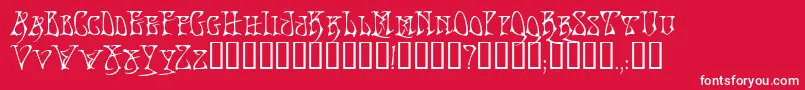 Badacid Font – White Fonts on Red Background